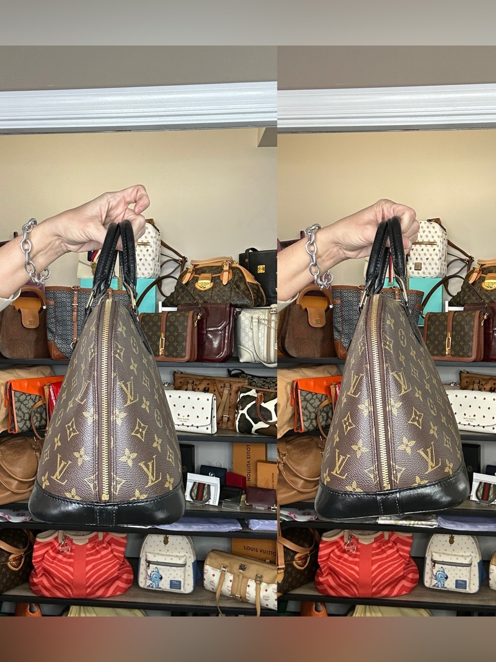 Louis Vuitton Monogram Alma Handbag - Brown/Black PM FL0091 with COA - Picture 6 of 9